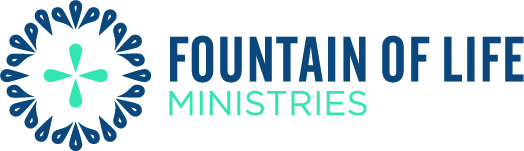 Fountain of Life Ministries Logo CMYK Two Tone Blue 72dpi